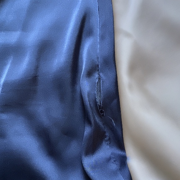 Missguided Petite Satin Wide Leg Trousers Blue - Picture 4 of 8